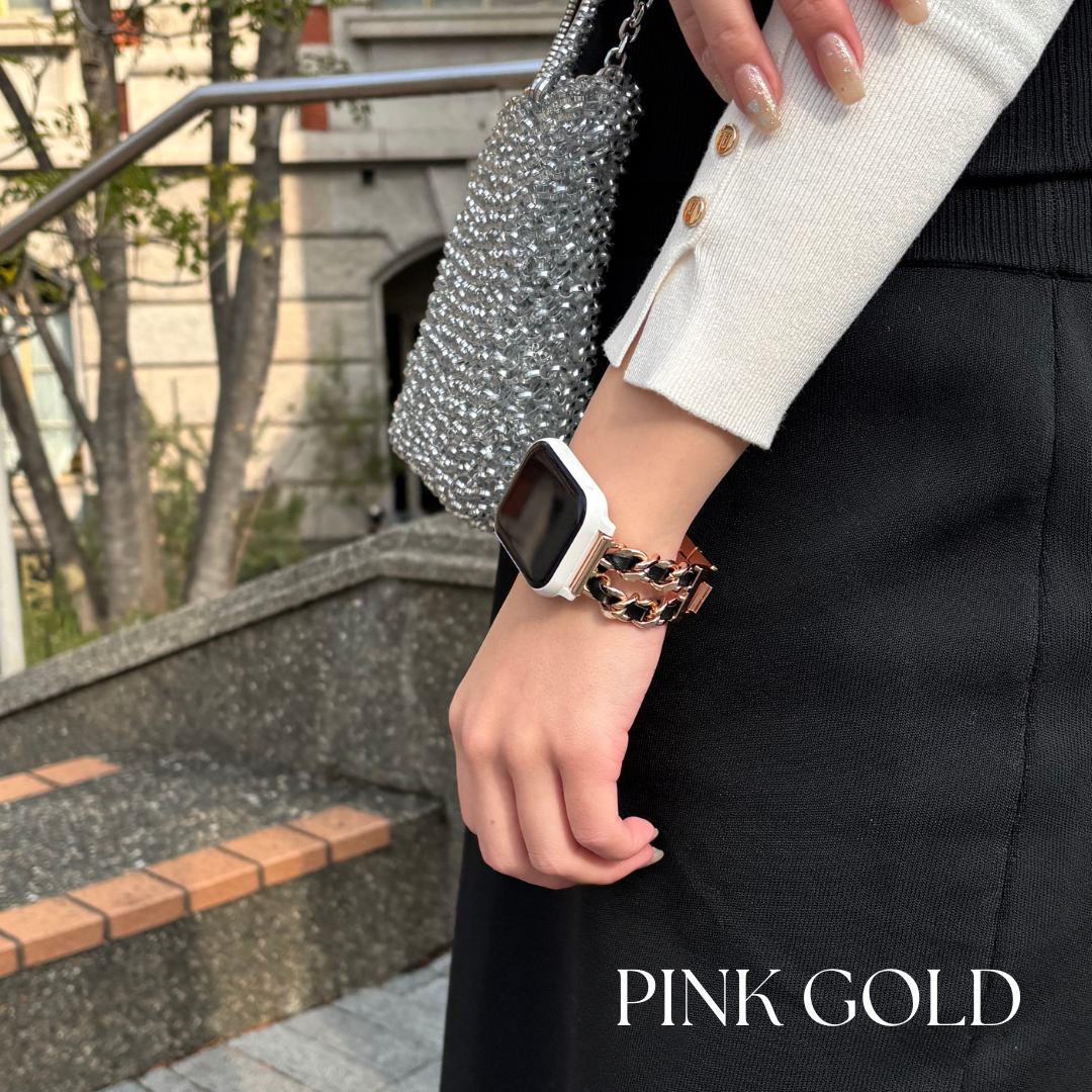 【EE02&EE02 Plus対応】レザーチェーンベルト 付け替えベルト22mm