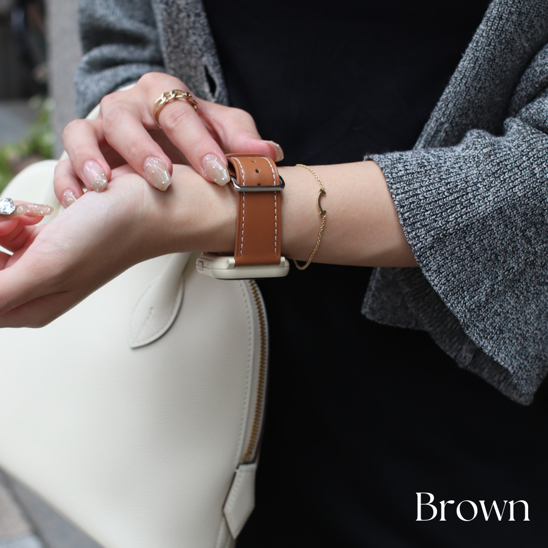 【EE02&EE02 Plus対応】ステッチレザーベルト 付け替えベルト幅22mm