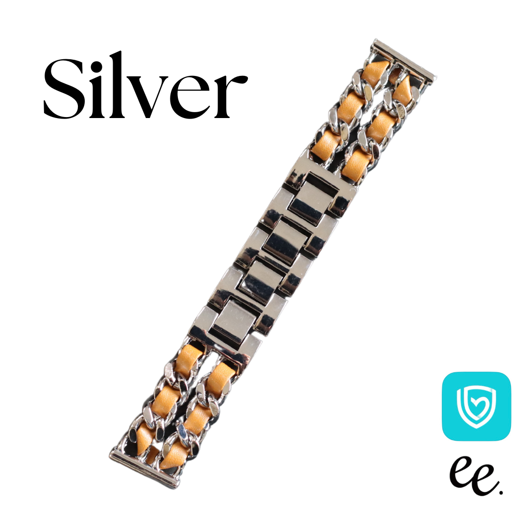 【EE02&EE02 Plus対応】レザーチェーンベルト 付け替えベルト22mm