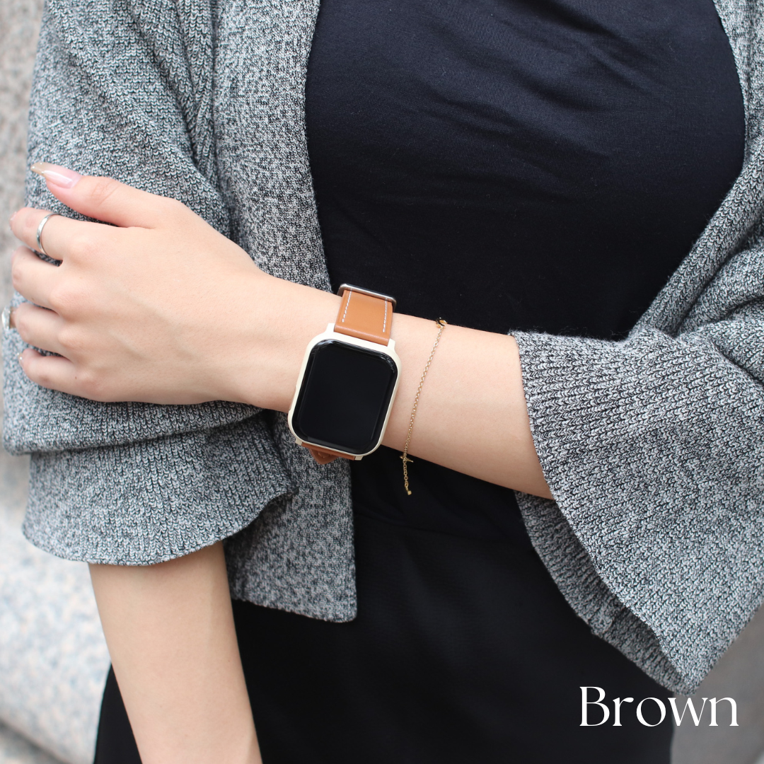 【EE02&EE02 Plus対応】ステッチレザーベルト 付け替えベルト幅22mm