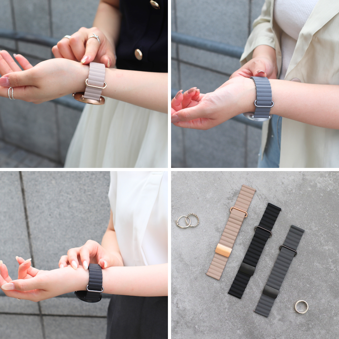 【EE02&EE02 Plus対応】リニューアル版レザーマグネットベルト 付け替えベルト22mm