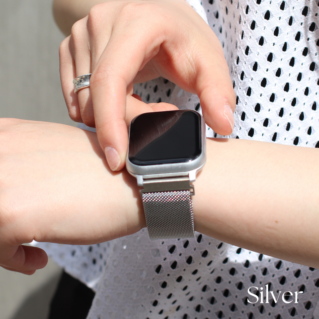 【EE02&EE02 Plus対応】ステンレスメッシュベルト 付け替えベルト22mm