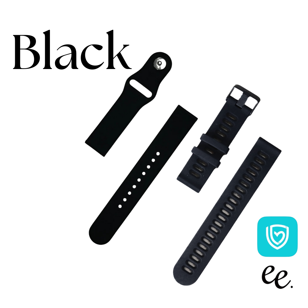 【EE02&EE02 Plus対応】シリコンベルト2点セット 付け替えベルト22mm
