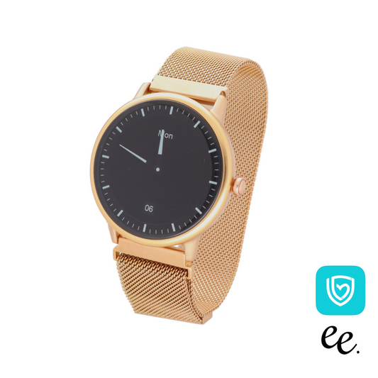 EE02 Plus  スマートウォッチ ゴールドxステンレスメッシュゴールド GD M GD (S) マグネット式 ミラネーゼループ ベルト幅22mm