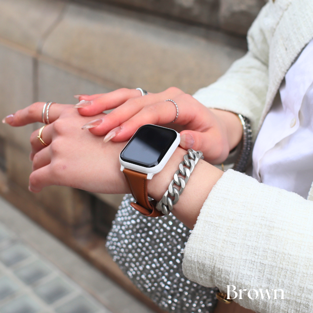 【EE02&EE02 Plus対応】ツイストレザーベルト 付け替えベルト22mm