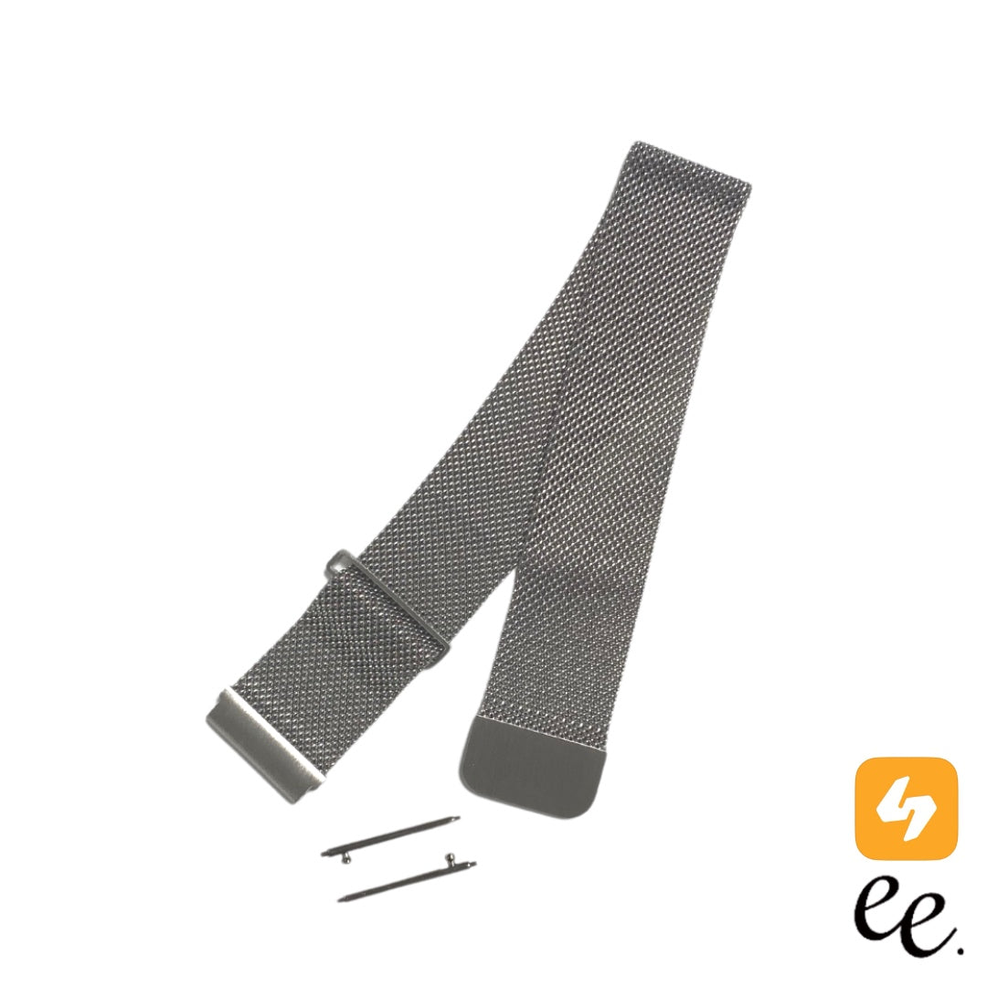 PROJECT-EE スマートウォッチ 専用 ステンレスメッシュシルバー ベルトバンド マグネット式 ミラネーゼループ 替えベルト 付け替え 1E-E01-00020