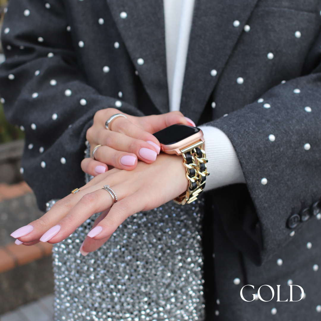 【EE02&EE02 Plus対応】レザーチェーンベルト 付け替えベルト22mm