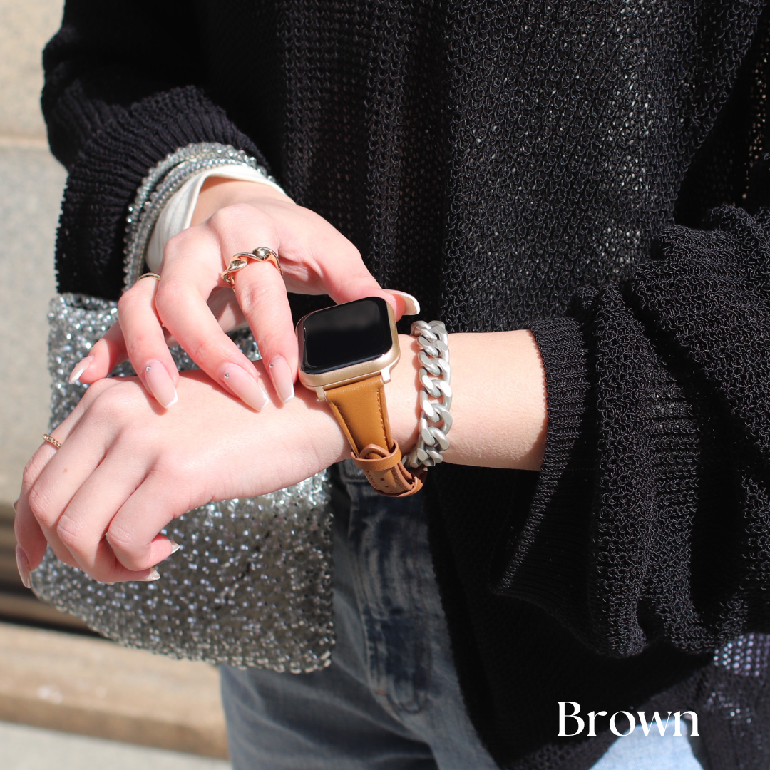 【EE02&EE02 Plus対応】ツイストレザーベルト 付け替えベルト22mm