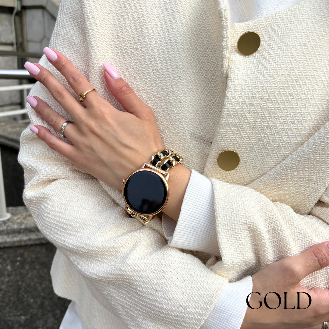 【EE02&EE02 Plus対応】レザーチェーンベルト 付け替えベルト22mm