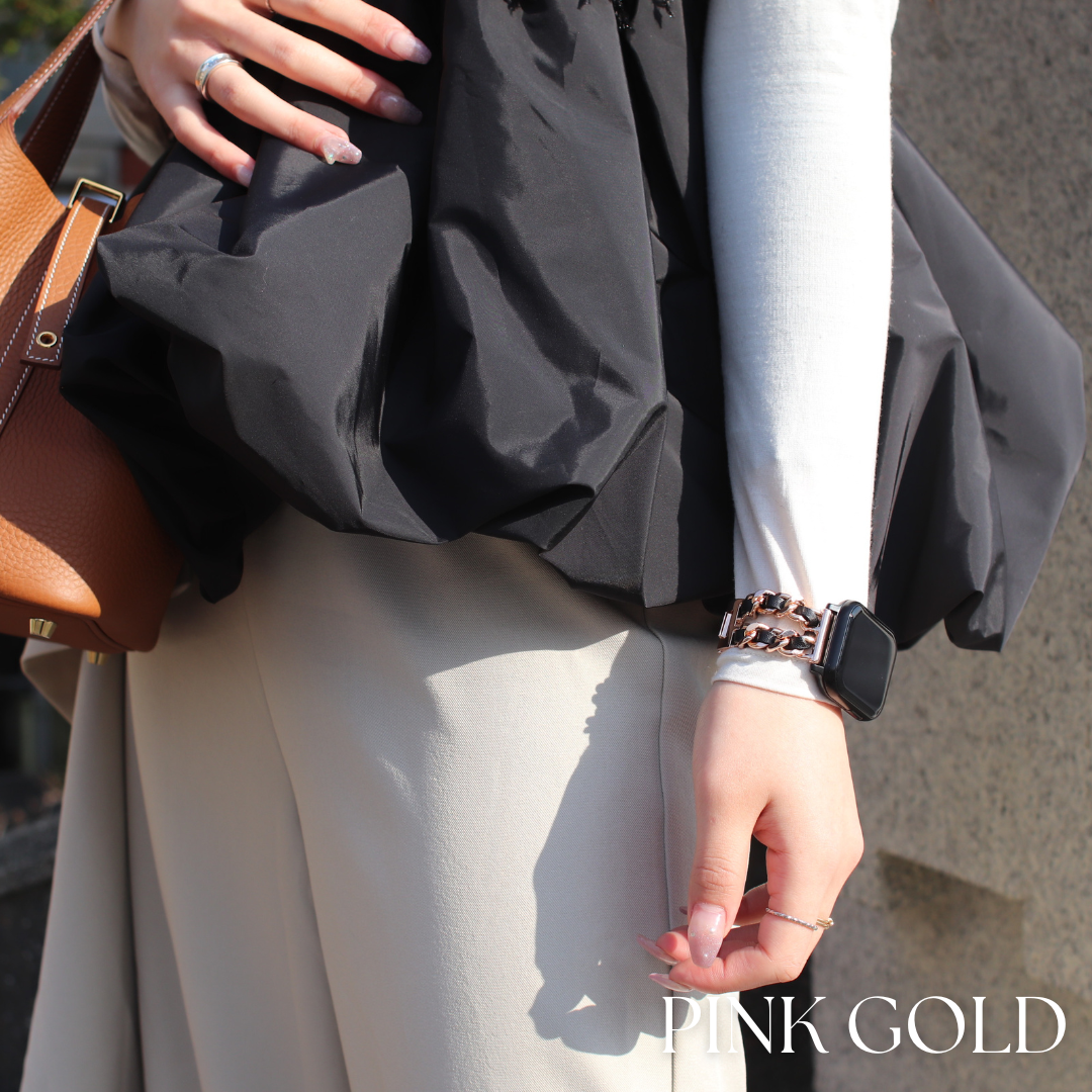 【EE02&EE02 Plus対応】レザーチェーンベルト 付け替えベルト22mm