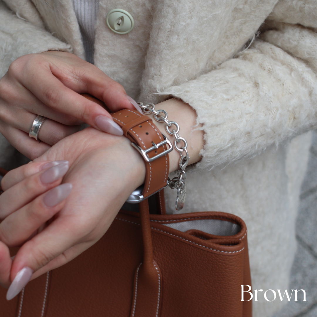 【EE02&EE02 Plus対応】ステッチレザーベルト 付け替えベルト幅22mm