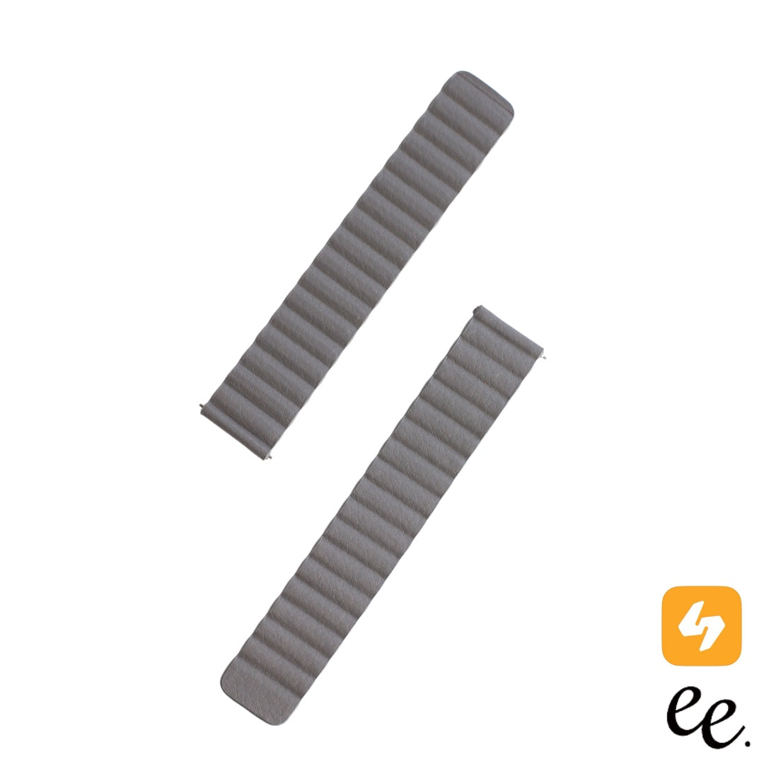 【PROJECT-EE01 スマートウォッチ 専用】 グレー マイクロファイバーレザー マグネットベルトバンド 替えベルト 付け替え ベルト幅20mm 1E-E01-00028
