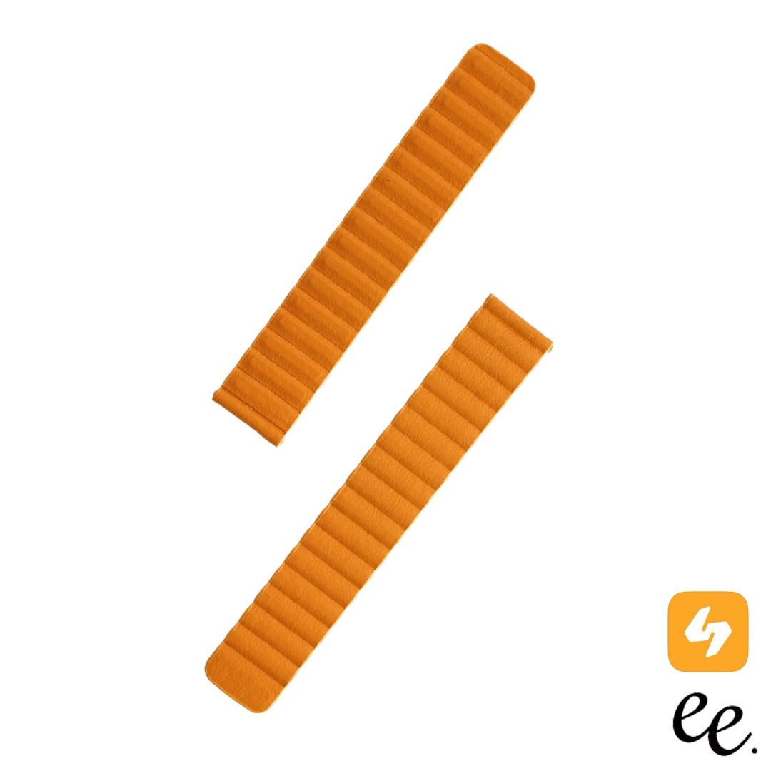 【新作】PROJECT-EE スマートウォッチ 専用 オレンジ マイクロファイバーレザー マグネットベルトバンド 替えベルト 付け替え 1E-E01-00035