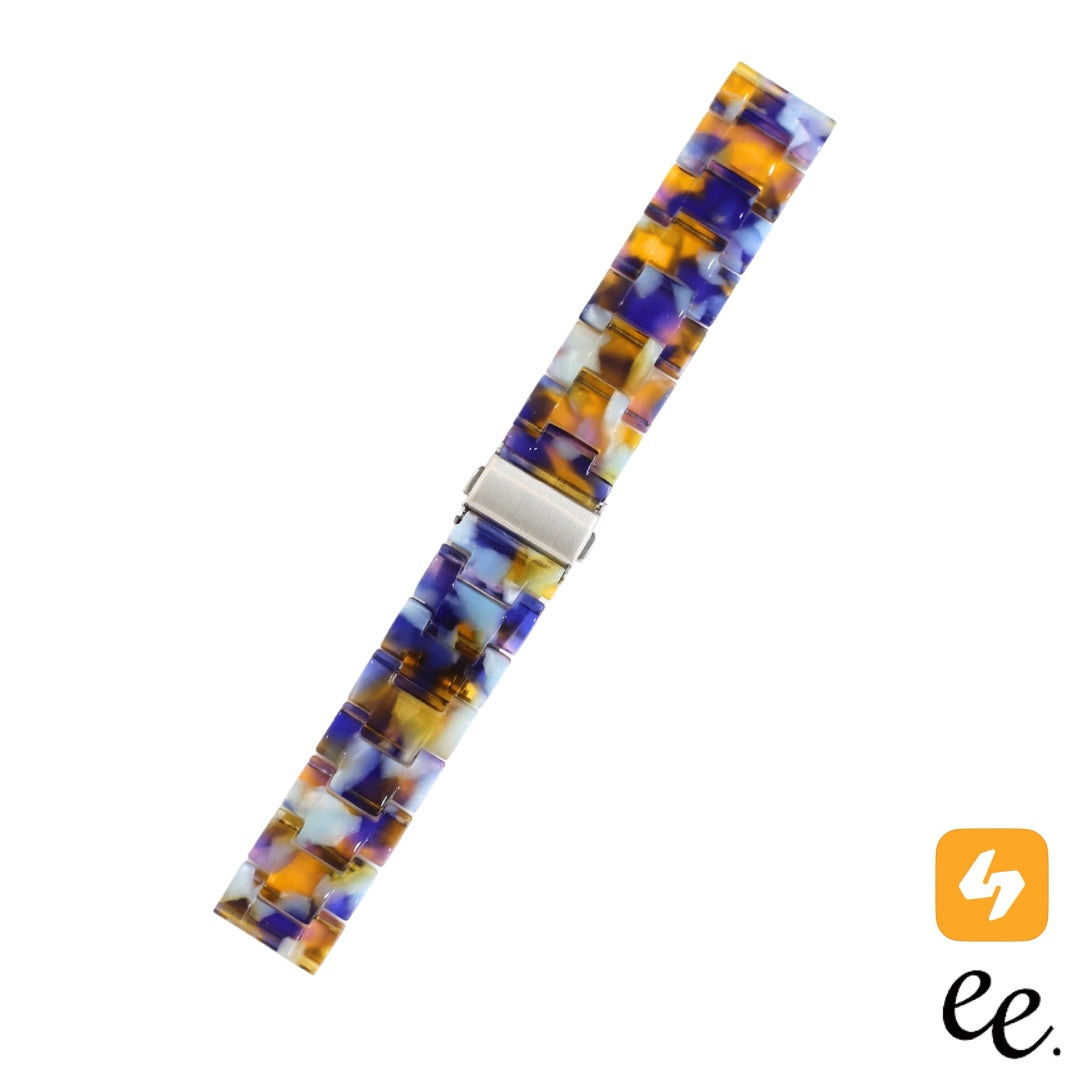 【新作】PROJECT-EE スマートウォッチ 専用 パープル×オレンジ 樹脂 ベルトバンド 替えベルト 付け替え 1E-E01-00039