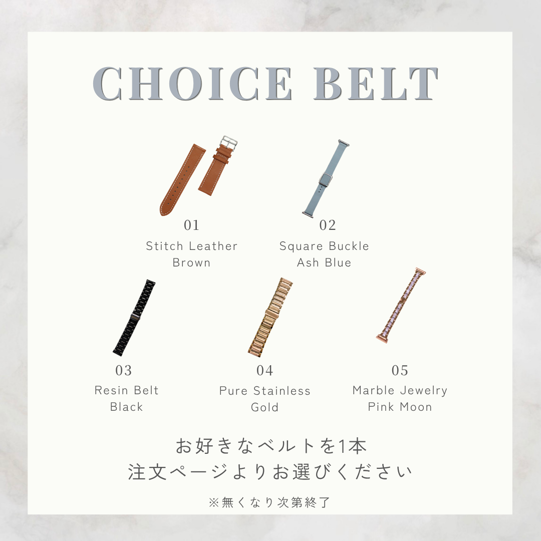 【ベルトプレゼントフェア】EE02ゴールド× ブラックシリコンベルト＋お好みのベルト(対象ベルトより)