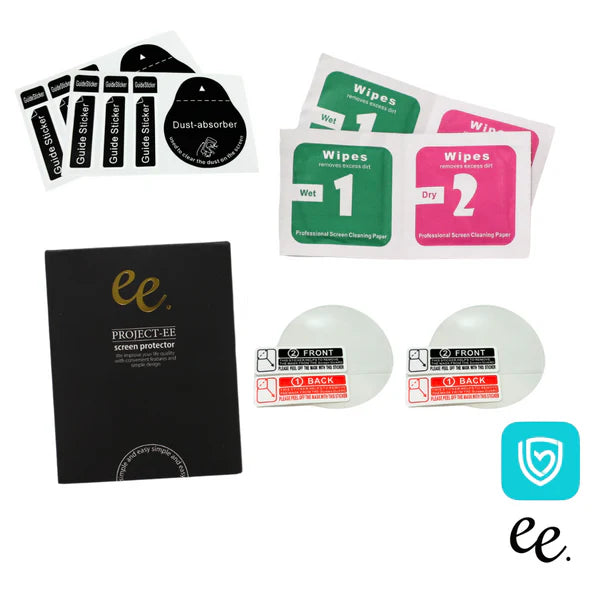 【クリスマスセット】EE02Plus ブラックステンレスメッシュベルト＋レザーマグネットベルトBlack＋保護フィルム