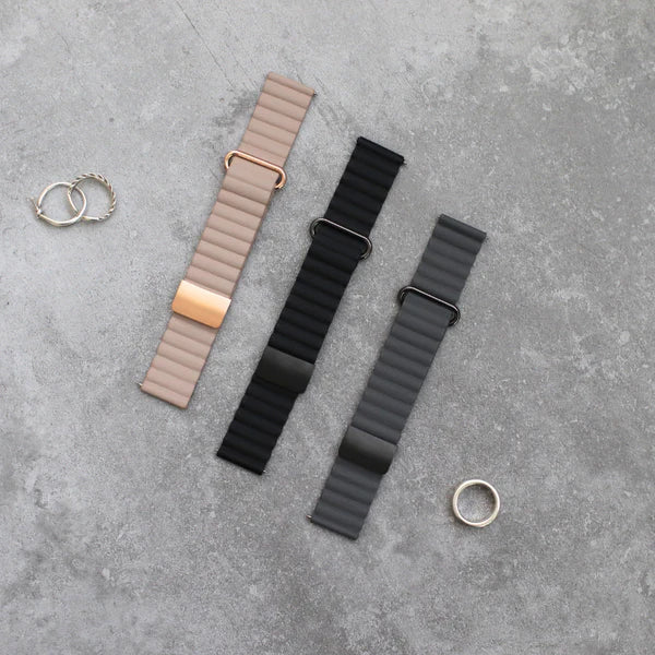 【クリスマスセット】EE02Plus ブラックステンレスメッシュベルト＋レザーマグネットベルトBlack＋保護フィルム