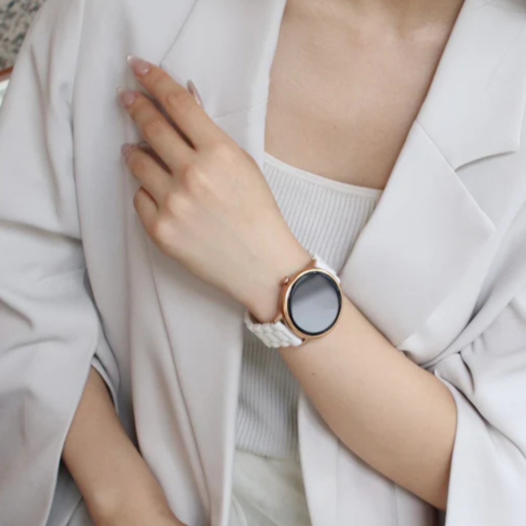 【クリスマスセット】EE02Plus ゴールドステンレスメッシュベルト＋レザーマグネットベルトBeige＋保護フィルム