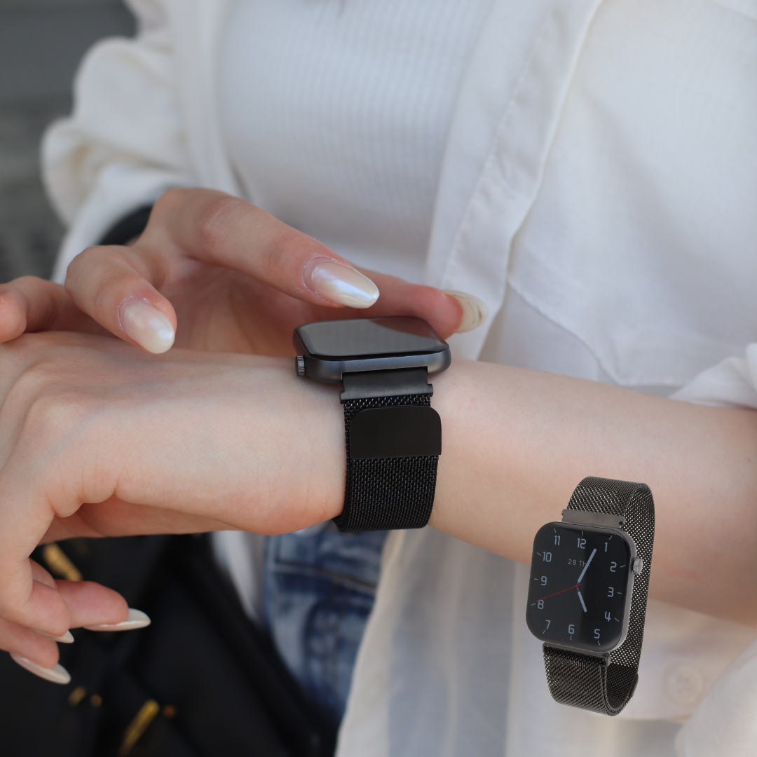 【５周年スペシャルセット】EE03 ブラックステンレスメッシュベルト＋お好みのベルト＋保護フィルム≪バッテリープレゼント≫