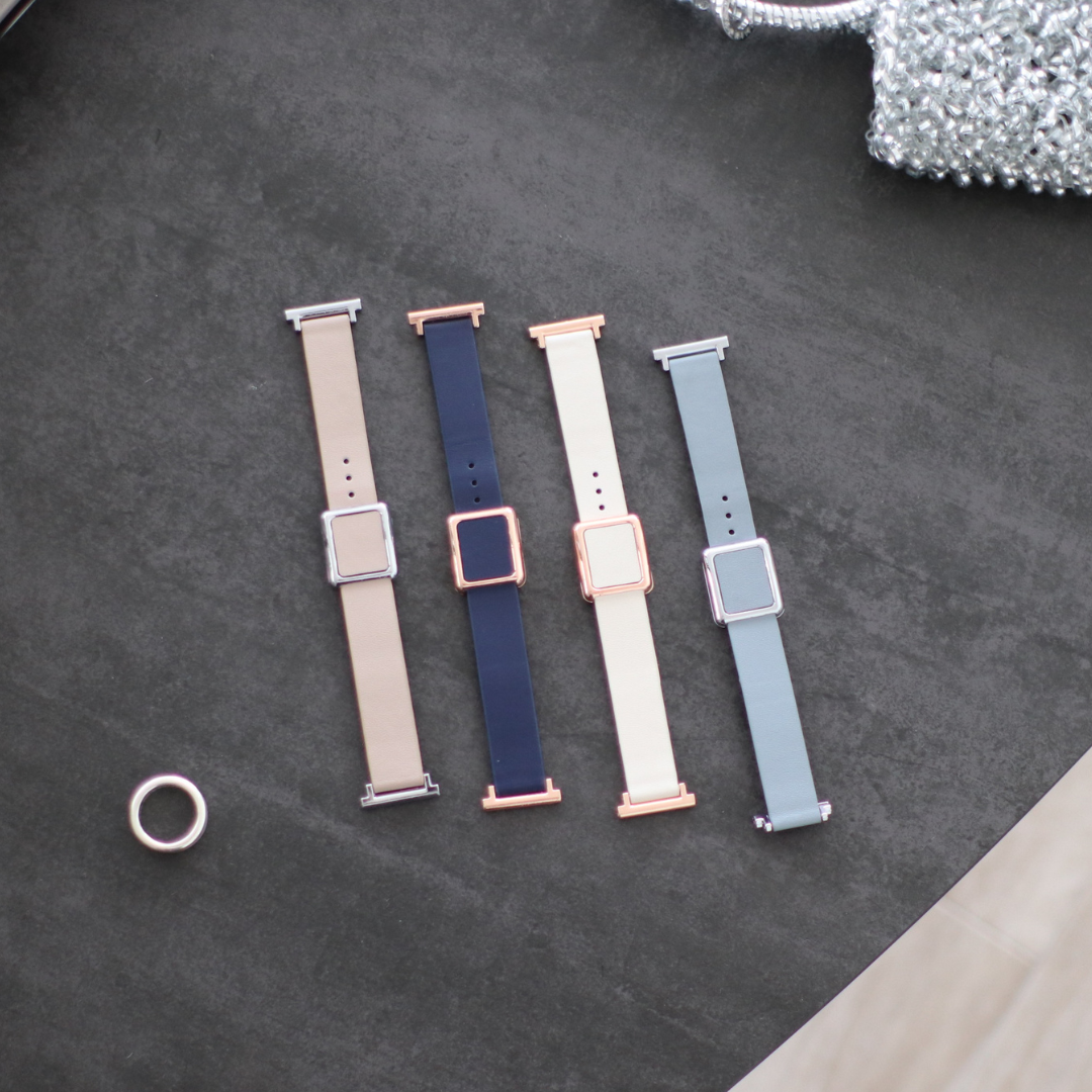 【５周年スペシャルセット】EE02 シュガーホワイト×グレージュシリコンベルト＋お好みのベルト＋保護フィルム≪バッテリープレゼント≫