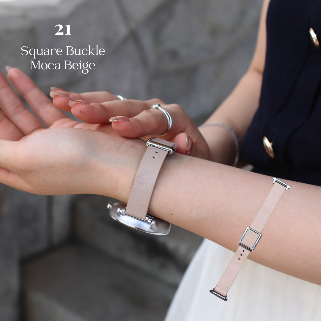 【５周年スペシャルセット】EE02 アイボリー×グレージュシリコンベルト＋お好みのベルト＋保護フィルム≪バッテリープレゼント≫