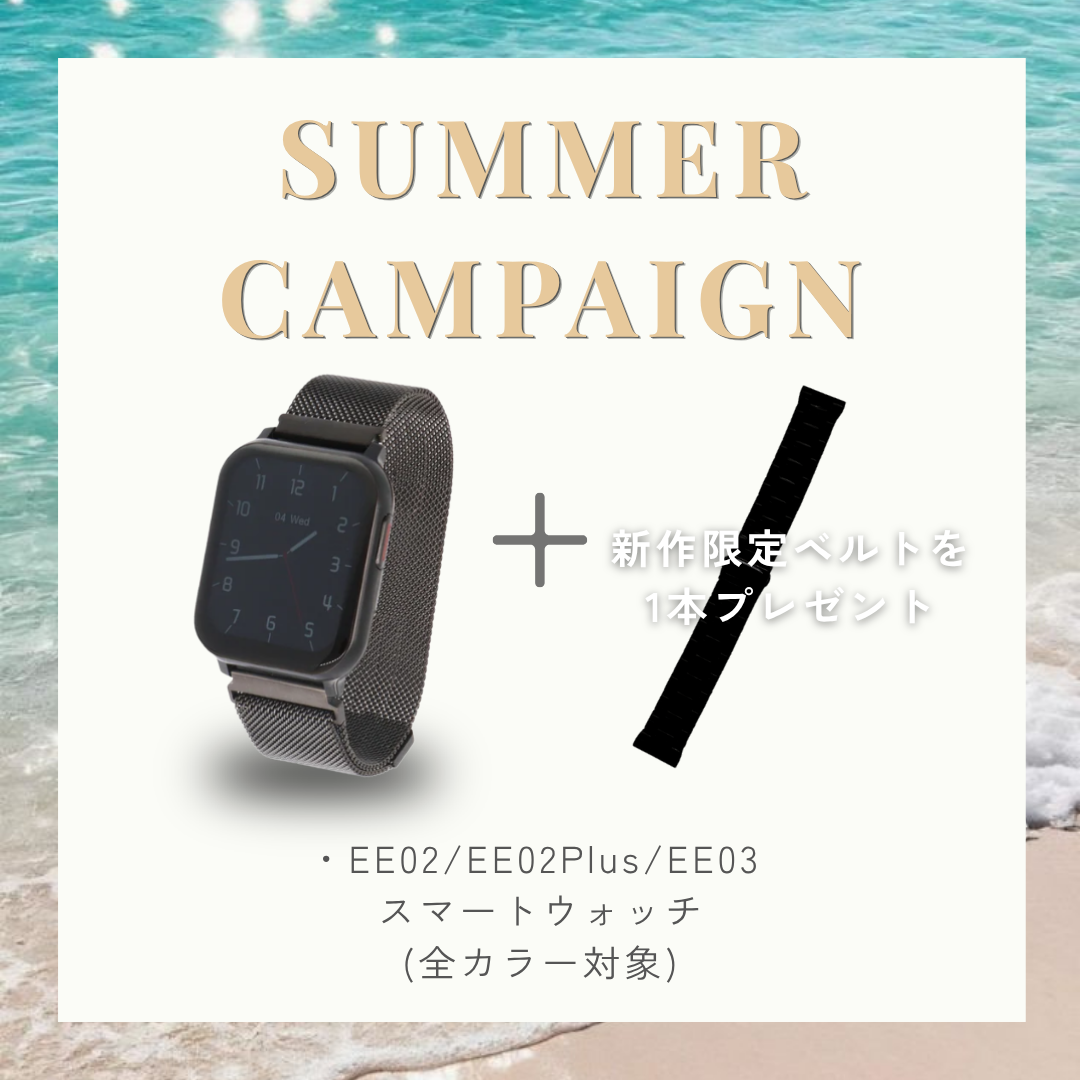 【Summer Campaign】EE02ブラックステンレスメッシュベルト＋新作限定ベルト(選択可能)