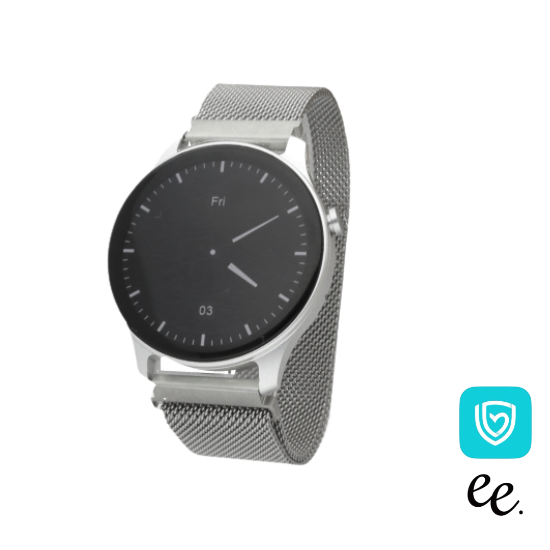 【予約販売：EE AIPro Plus】スマートウォッチステンレスメッシュシルバー(7月下旬～順次発送)