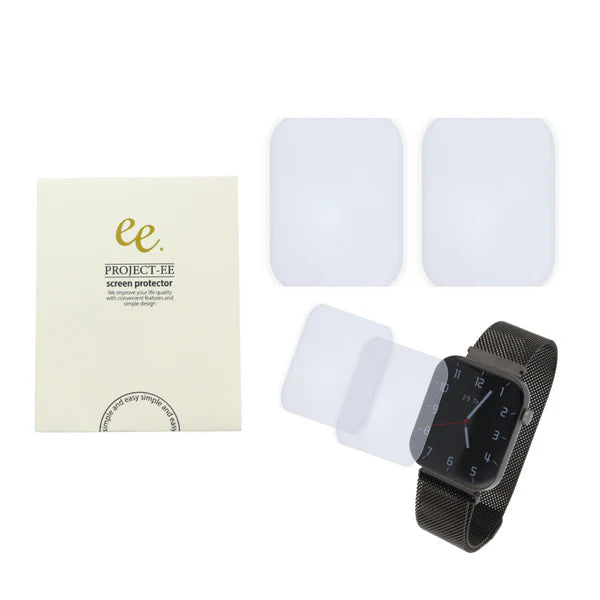 【クリスマスセット】EE03 シルバーステンレスメッシュベルト＋ステッチレザーベルトGray＋保護フィルム