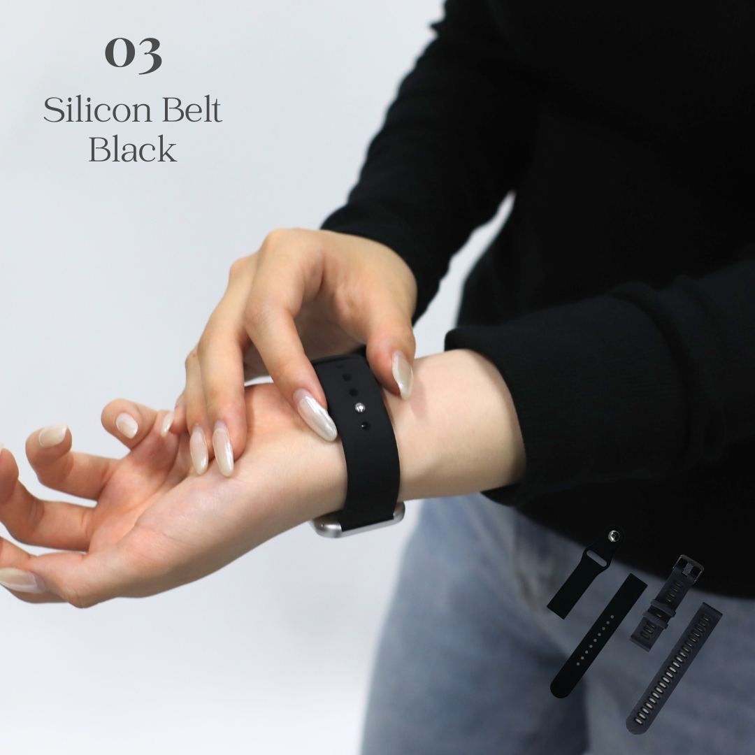 【５周年スペシャルセット】EE03 ブラックステンレスメッシュベルト＋お好みのベルト＋保護フィルム≪バッテリープレゼント≫