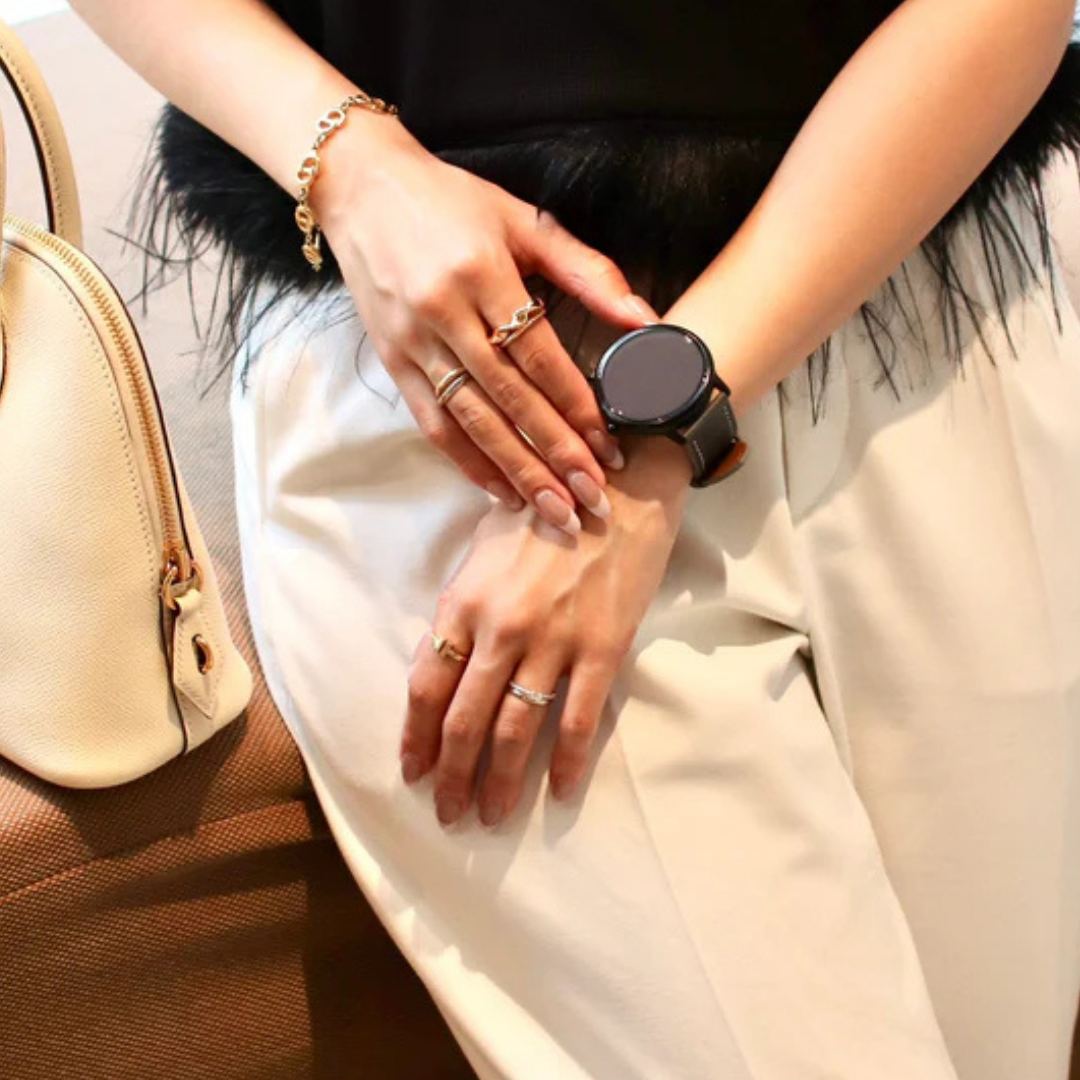 【クリスマスセット】EE02Plus ブラックステンレスメッシュベルト＋レザーマグネットベルトBlack＋保護フィルム