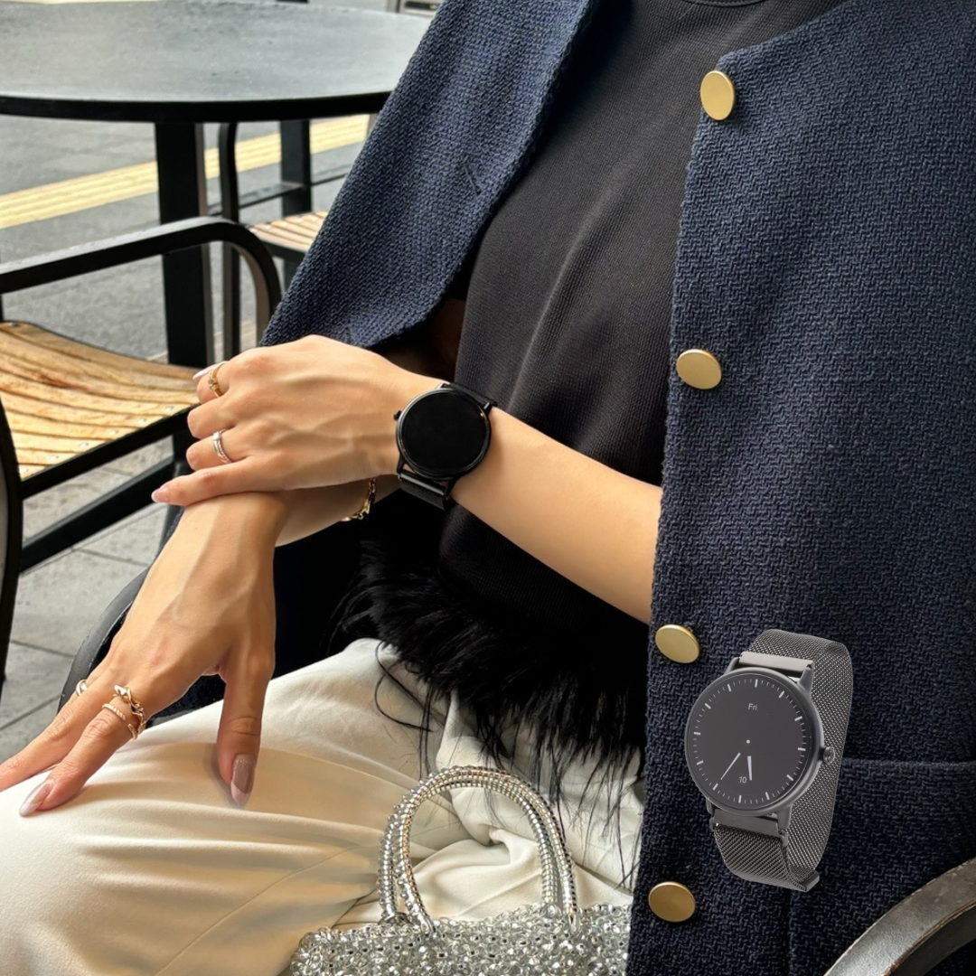 【５周年スペシャルセット】EE02 Plus ブラックステンレスメッシュベルト＋お好みのベルト＋保護フィルム≪バッテリープレゼント≫